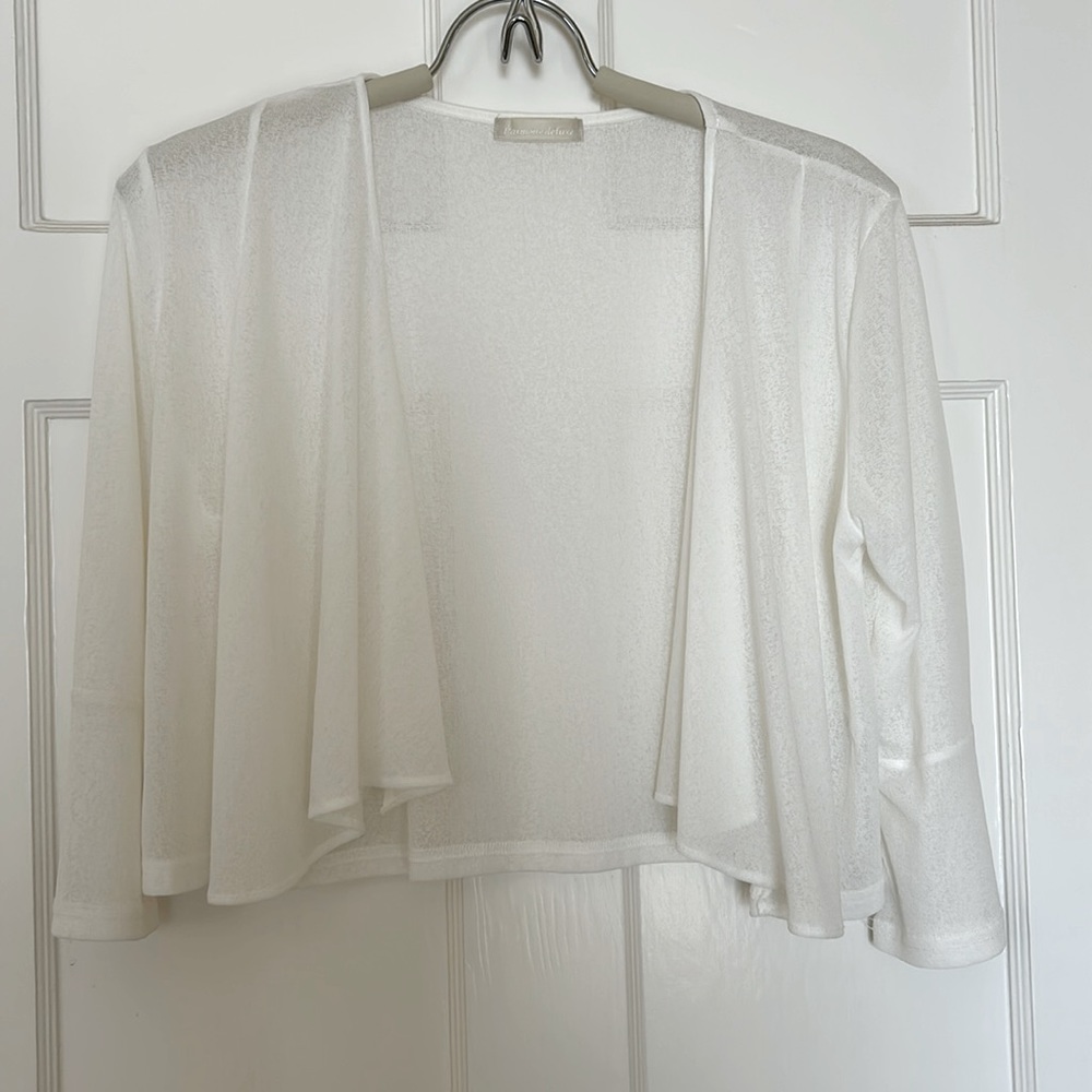 3/4 Bell sleeve cardigan, off white color